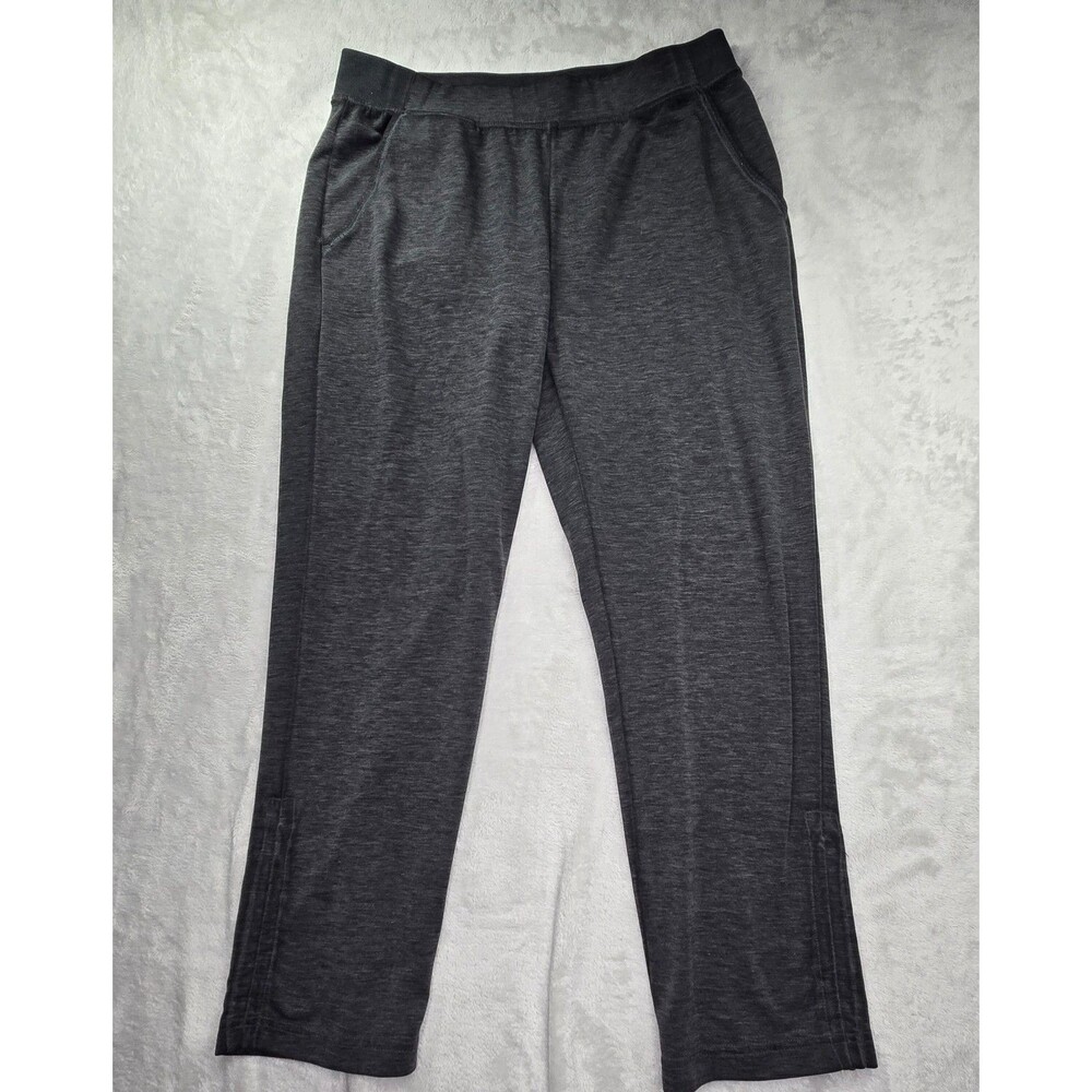 Zenergy by Chico's Pants Women's 2 R Gray Silver Tone Lounge Workout Straight